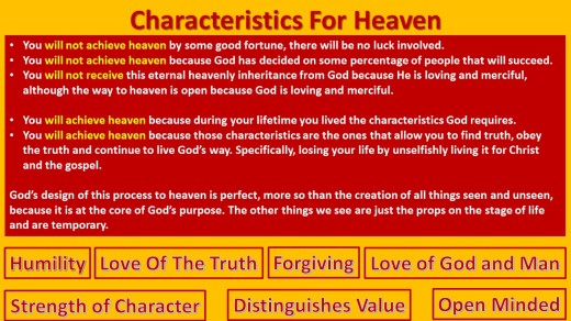 Characteristics For Heaven
